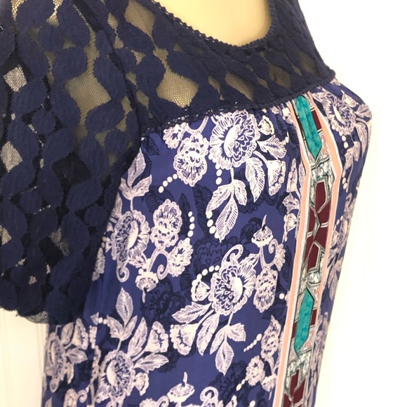 Anthropologie Lace Floral Tunic Top Dress Small - Picture 6 of 13